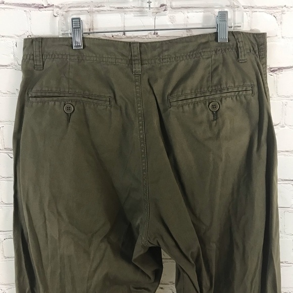 Express Green Boot Cut Flat Front Cotton Pants - Size 32x32 - Picture 4 of 6